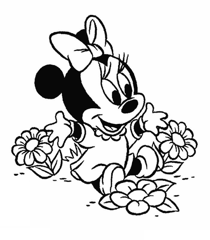 coloriage bebe daisy dans les fleurs